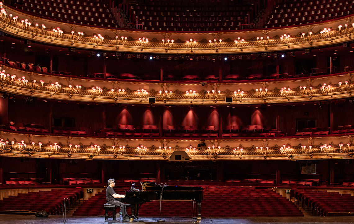 Antonio Pappano in rehearsal for Live from Covent Garden, 13 June 2020 ©2020 ROH. Photograph by Lara Cappelli